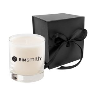 Rush Clear Glass 11 Oz Candle in White or Black Gift Box (7-10 Days)