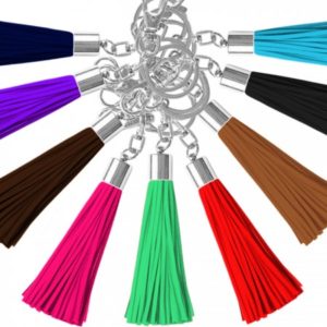 Luxe Premium Faux Leather Tassel Key Tag