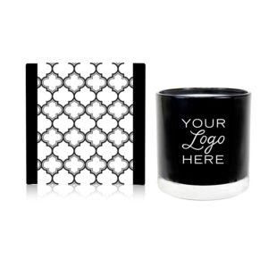 11 Oz Candle with Designer Black Patterned Box Wrap 2